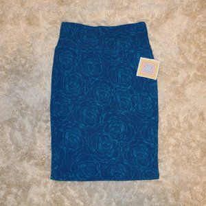 LuLaRoe Cassie Skirt Rose Pattern